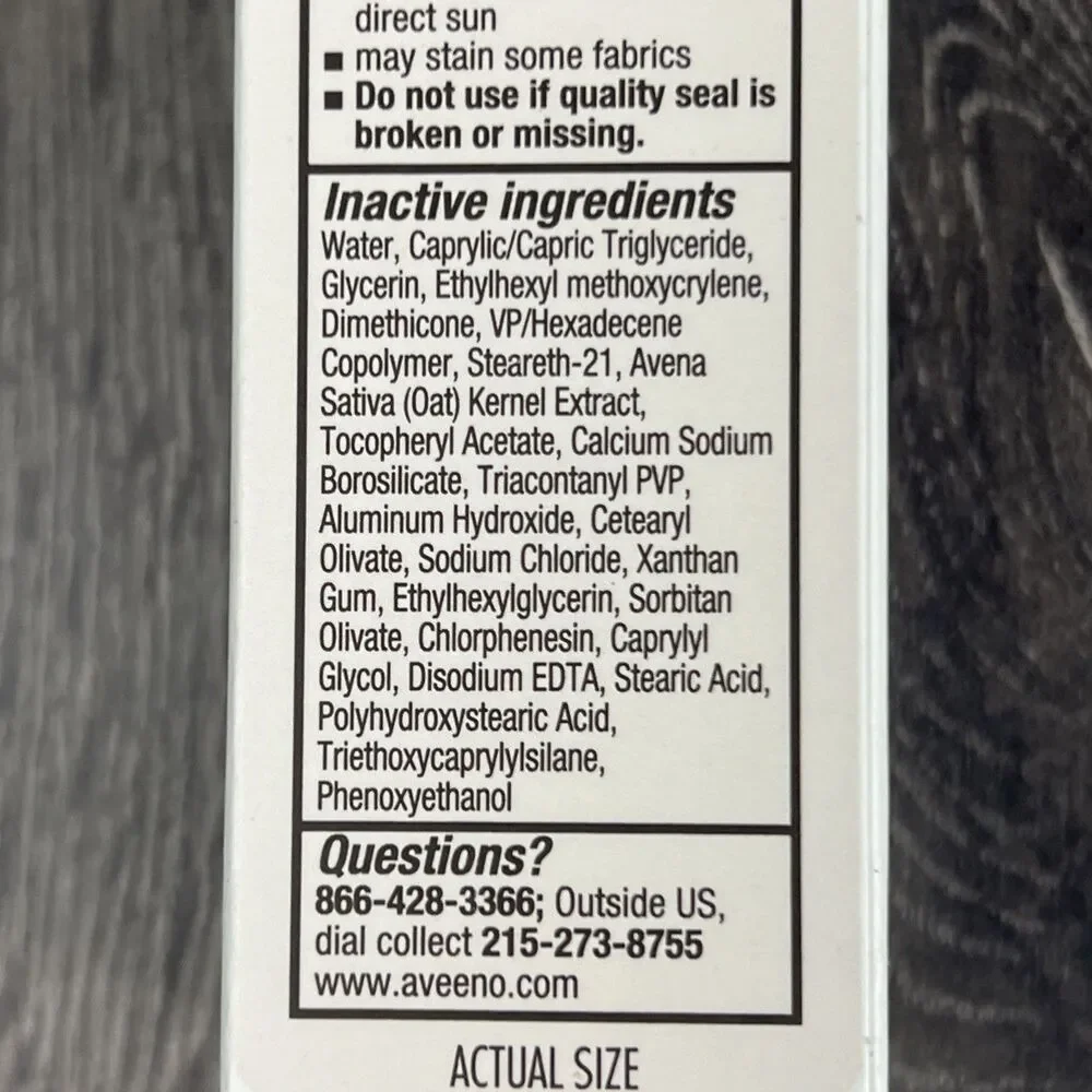 Baby Face Lotion Sunscreen SPF 30 Oat Enriched 1.5 fl oz Aveeno Daily Moisture